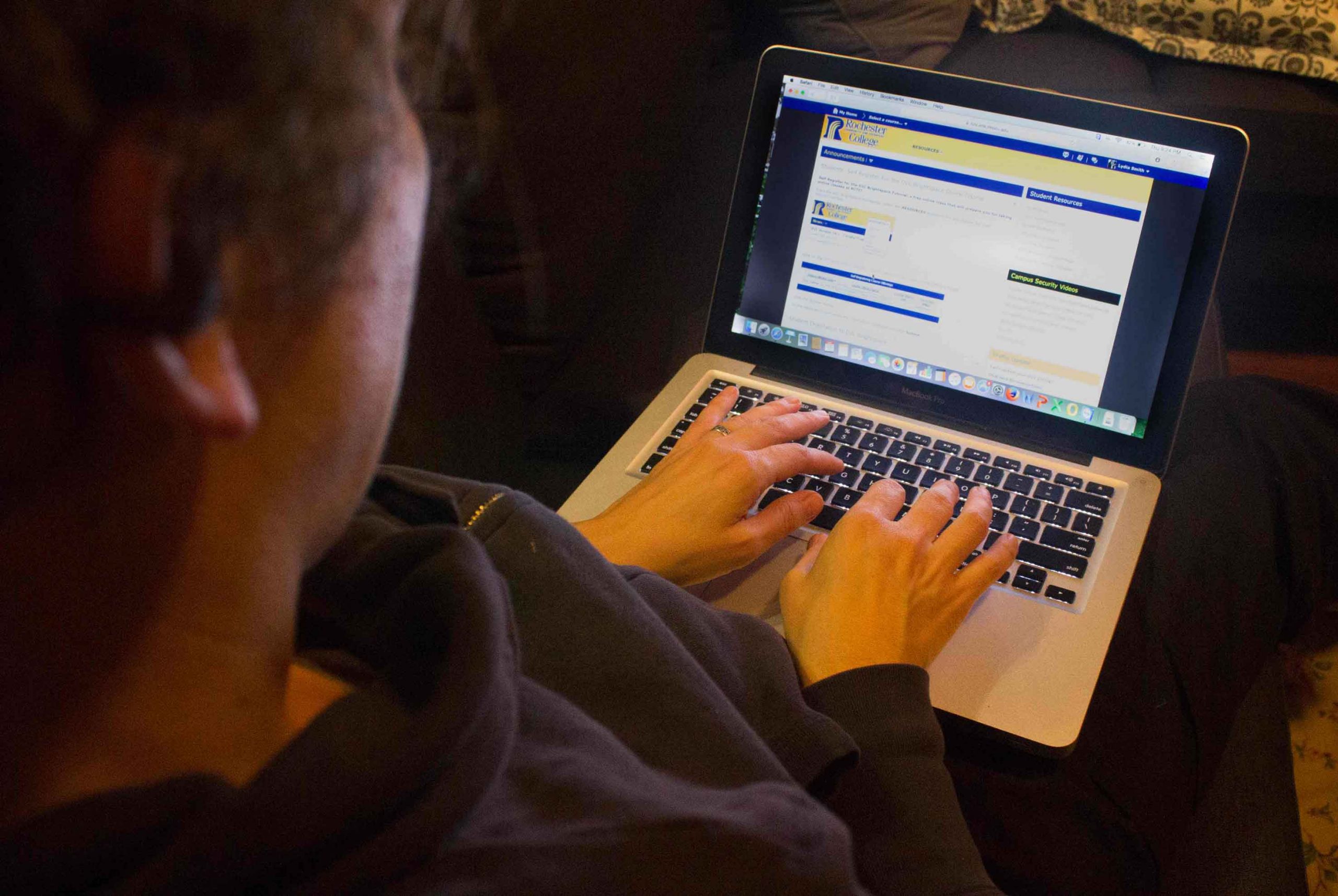 Student with laptop