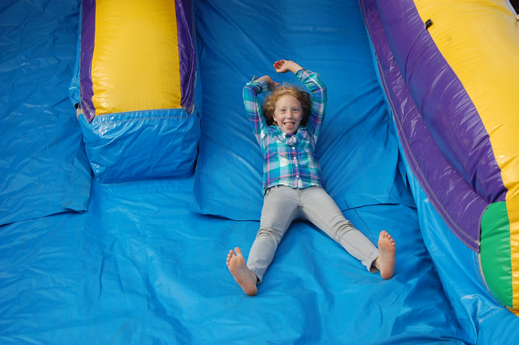 Student on Slide